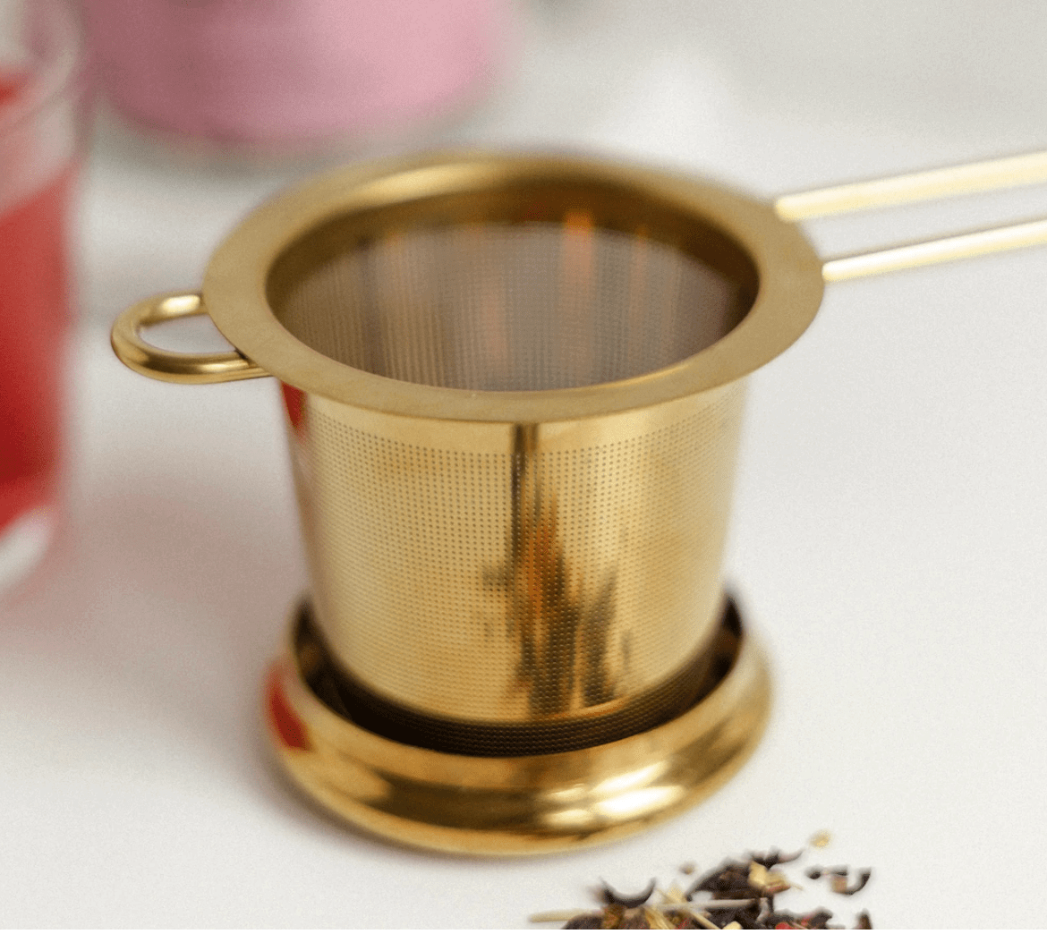 Lake & Oak Tea Co. Gold Goddess Tea Strainer