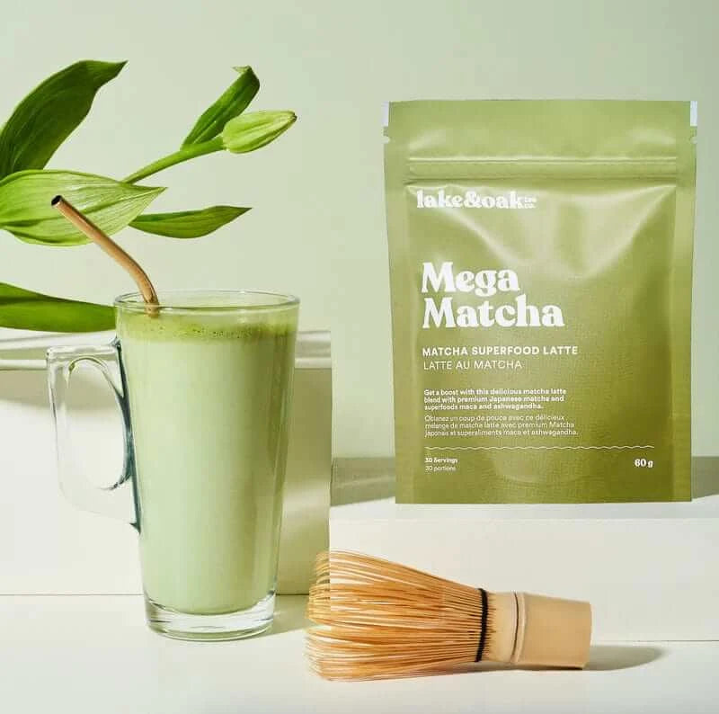 Lake & Oak Teas Teas Lake & Oak Teas, Mega Matcha - Adaptogenic Matcha Blend, Moderate Caffeine Levels