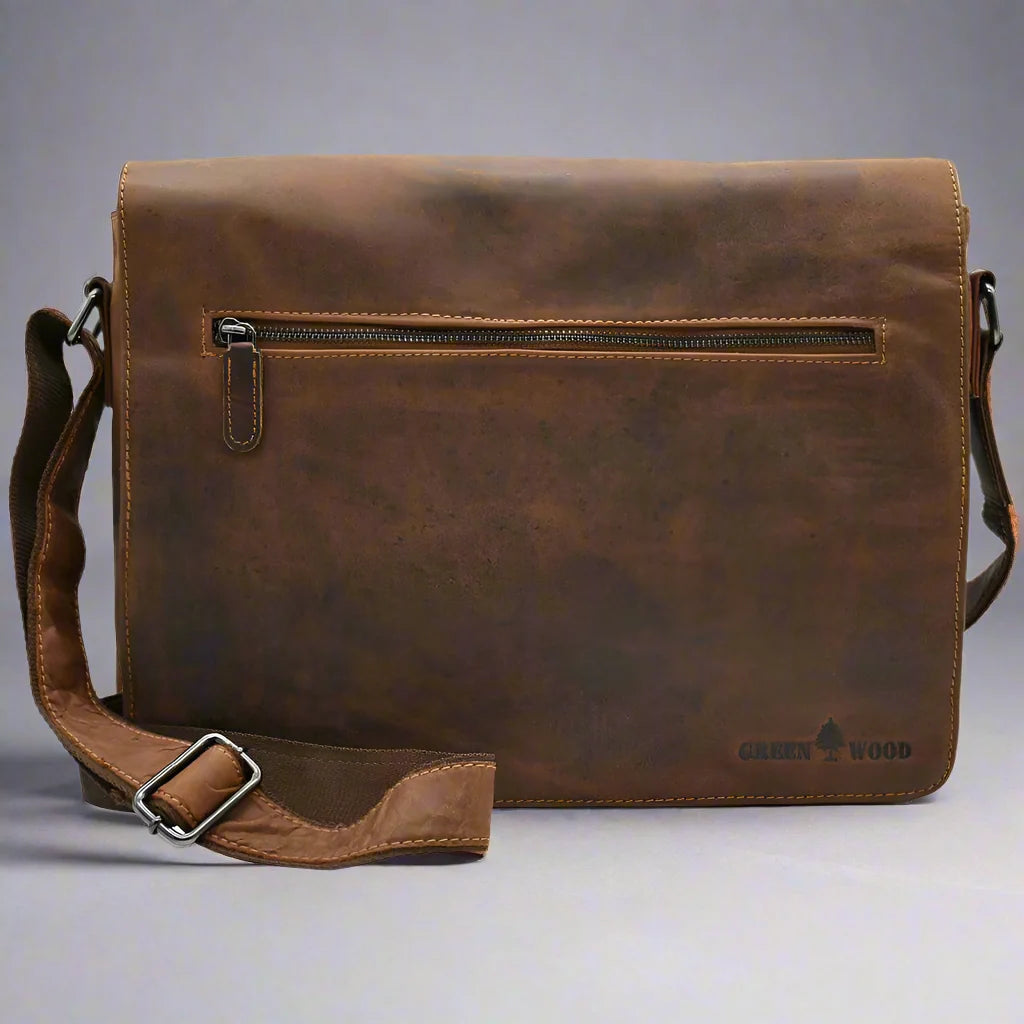 Boutique of Leathers Leather Laptop Bag – Premium Waxed Pull-Up Messenger Bag