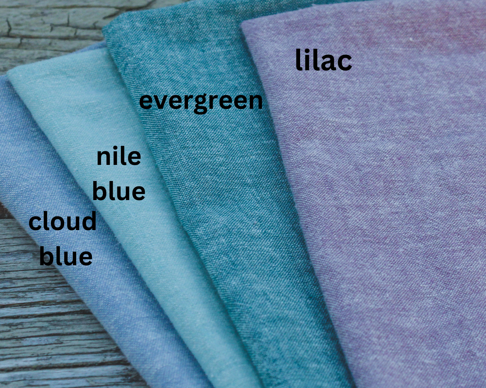 Organic Cotton & Hemp Tea Towels - Single and Packs from Kindred Coast 'evergreen', 'nile blue', 'cloud blue', and 'lilac' .