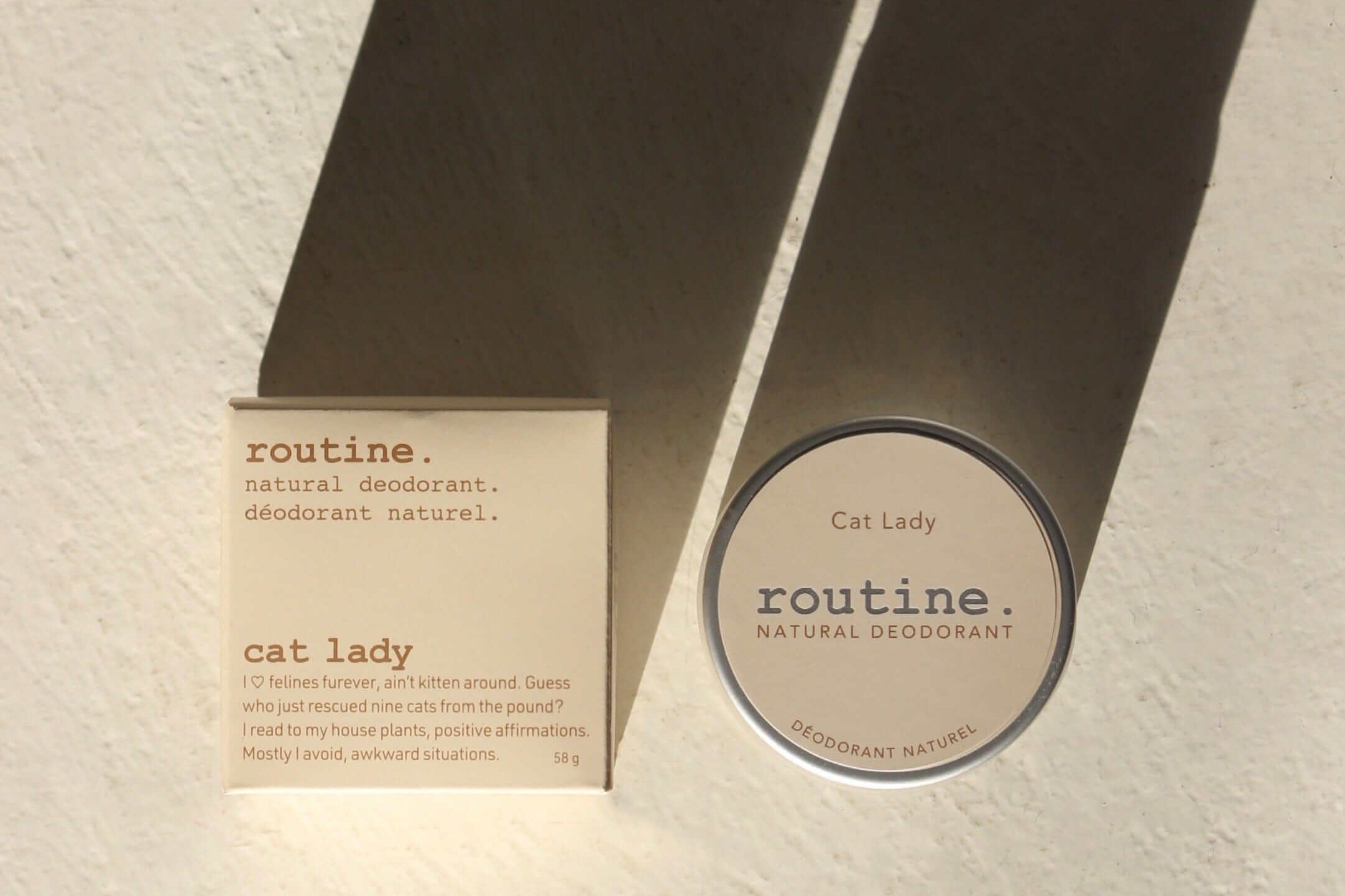 Routine Deodorant Routine, Deodorant Cat Lady sweet and fruity, made in Calgary