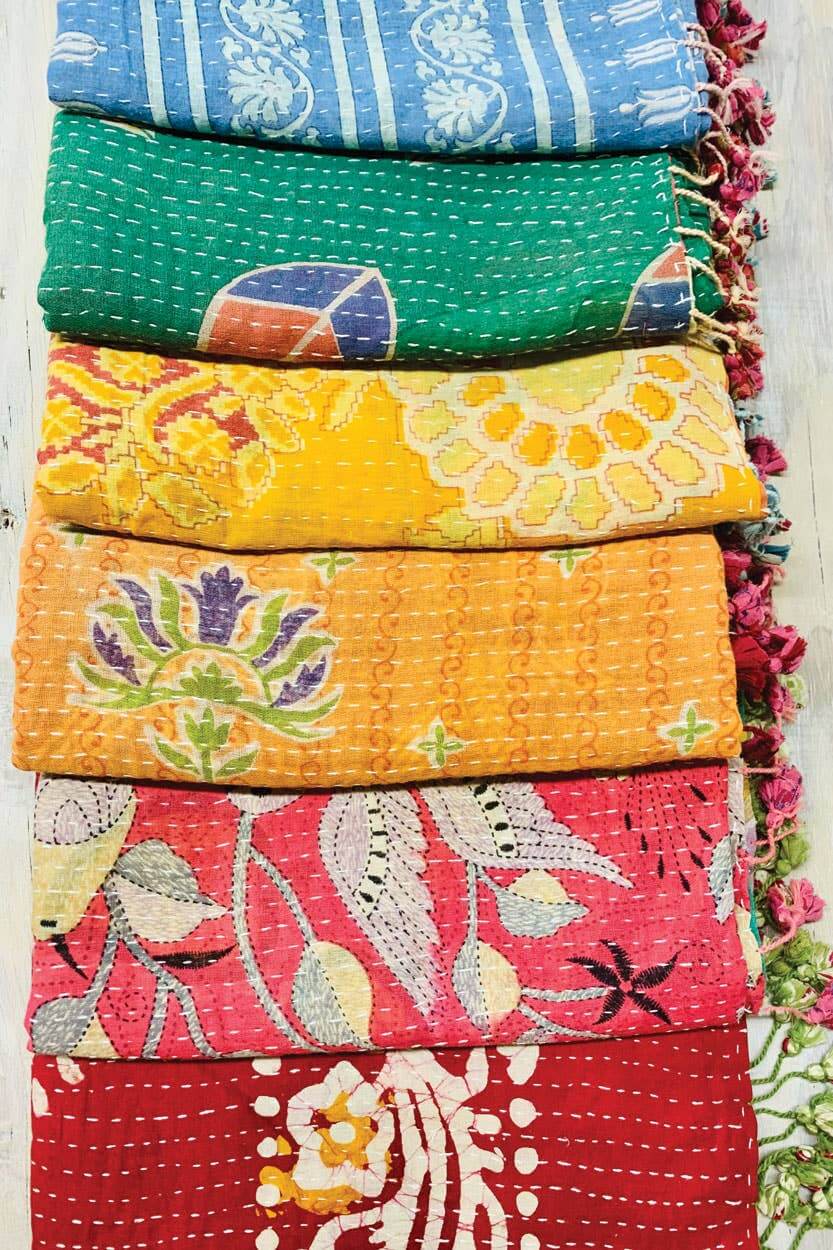 Sevya Handmade Cotton Kantha Scarves