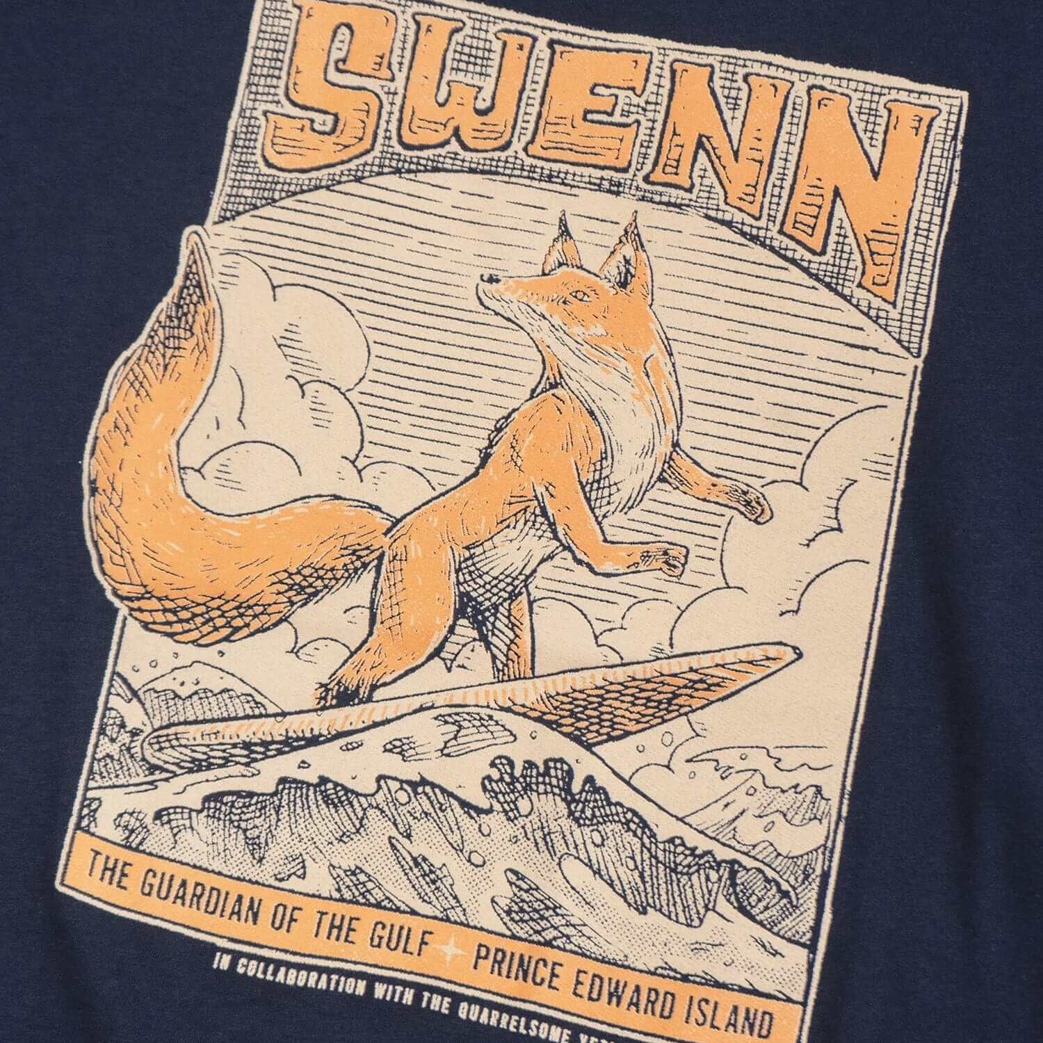 SWENN T-shirt SWENN, Surfing Fox Unisex T-shirts