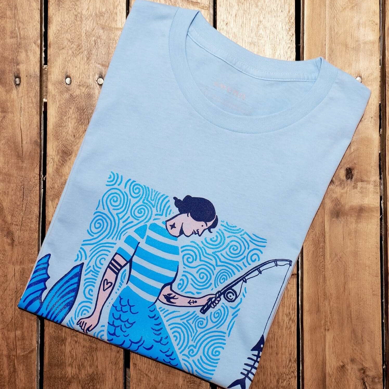 SWENN T-shirt SWENN, The Fishing Mermaid Unisex T-shirts