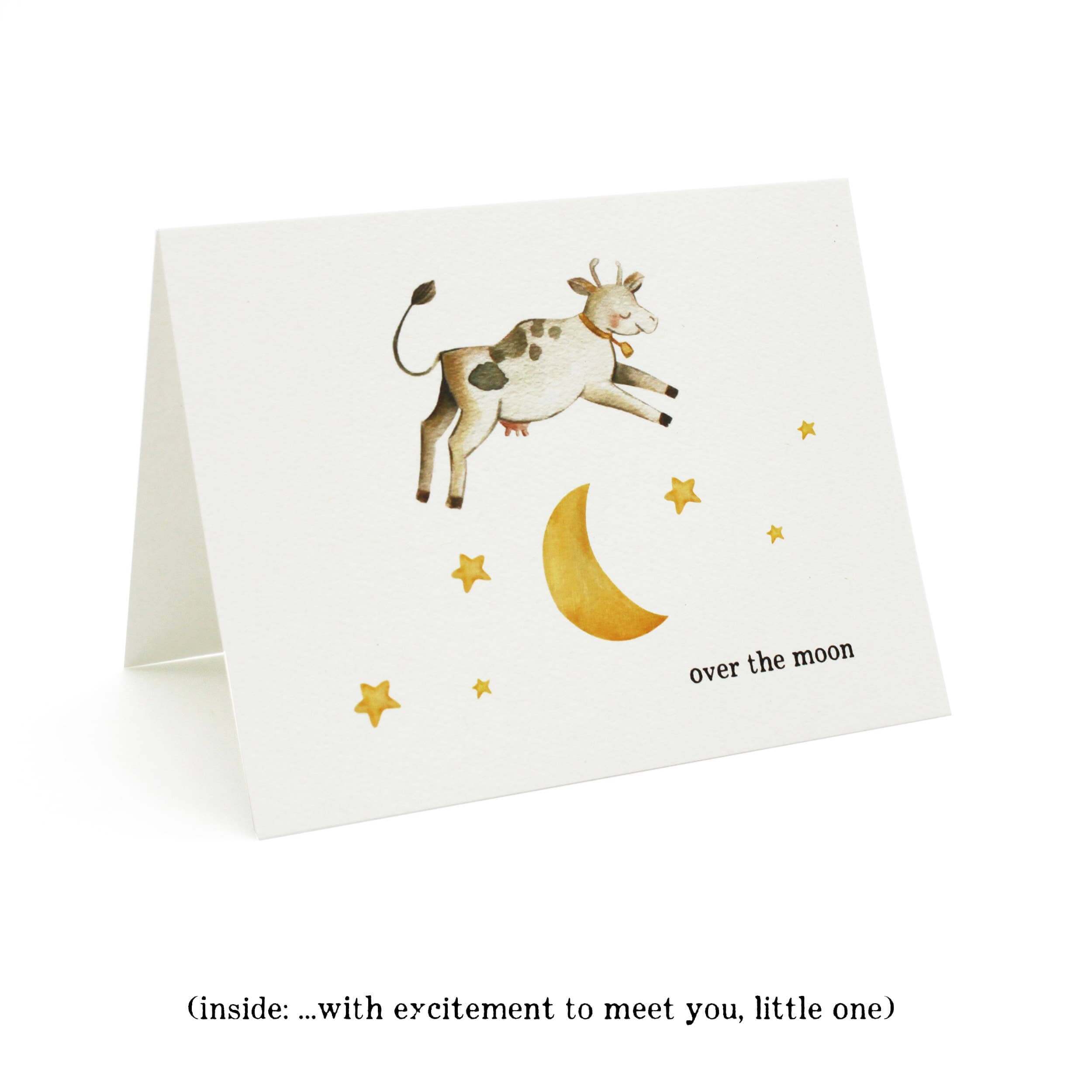 Tiny Human Supply Co. Baby Birth & Baby Shower Cards Over the Moon