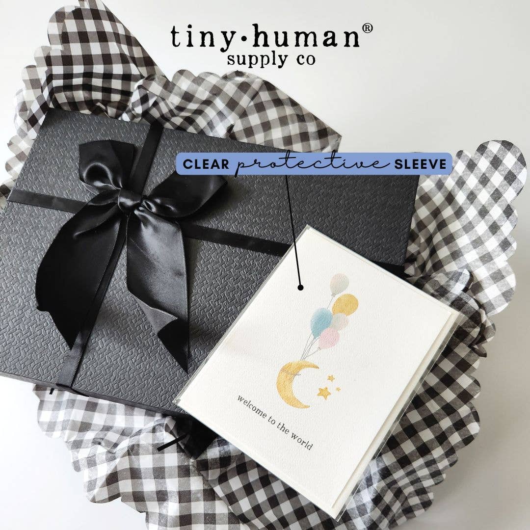 Tiny Human Supply Co. Baby Birth & Baby Shower Cards Over the Moon