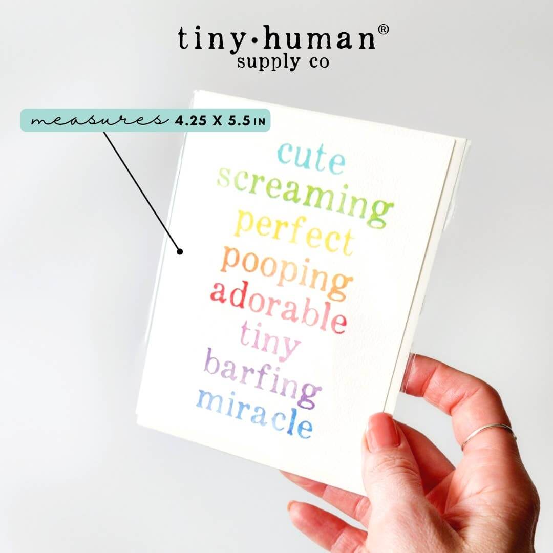 Tiny Human Supply Co. Baby Birth & Baby Shower Cards Over the Moon