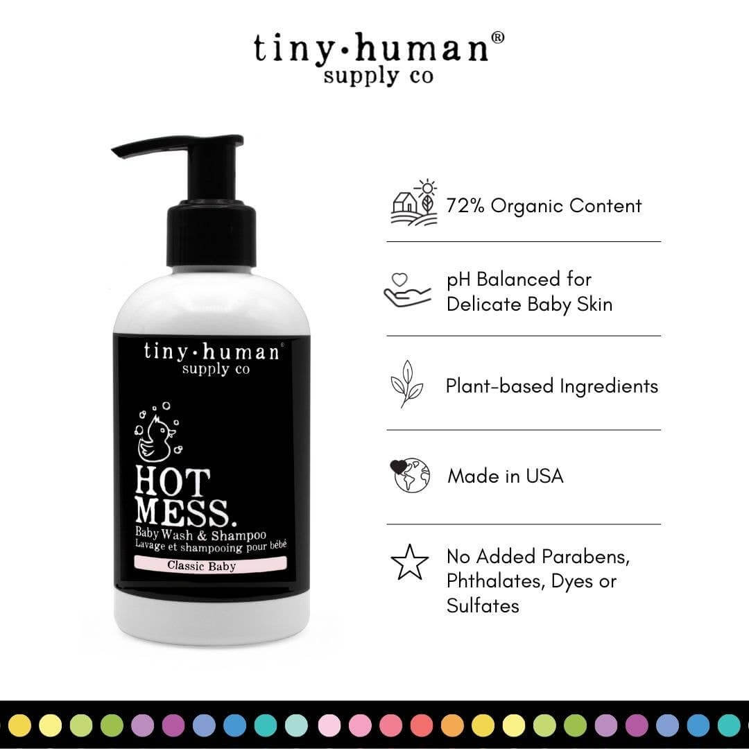 Tiny Human Supply Co. Hot Mess™  Shampoo and Baby Wash 8oz: Fragrance Free