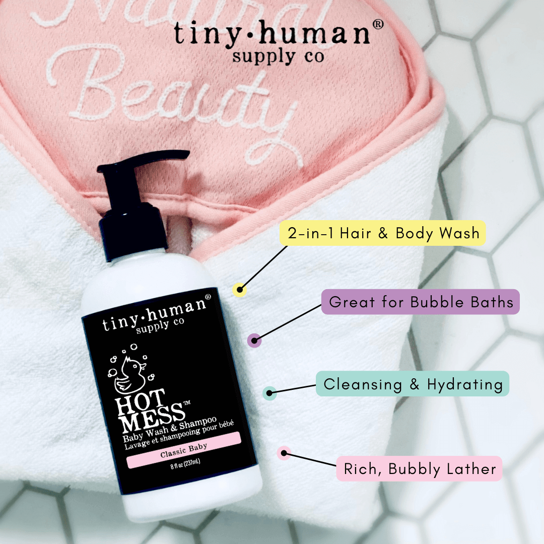 Tiny Human Supply Co. Hot Mess™  Shampoo and Baby Wash 8oz: Fragrance Free