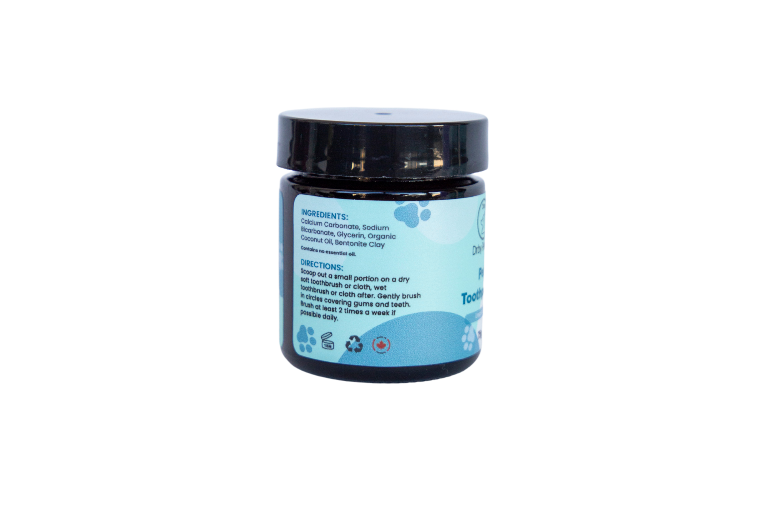 Drby Pet Co natural dog toothpaste 75g label