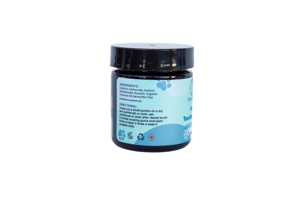 Drby Pet Co natural dog toothpaste 75g label