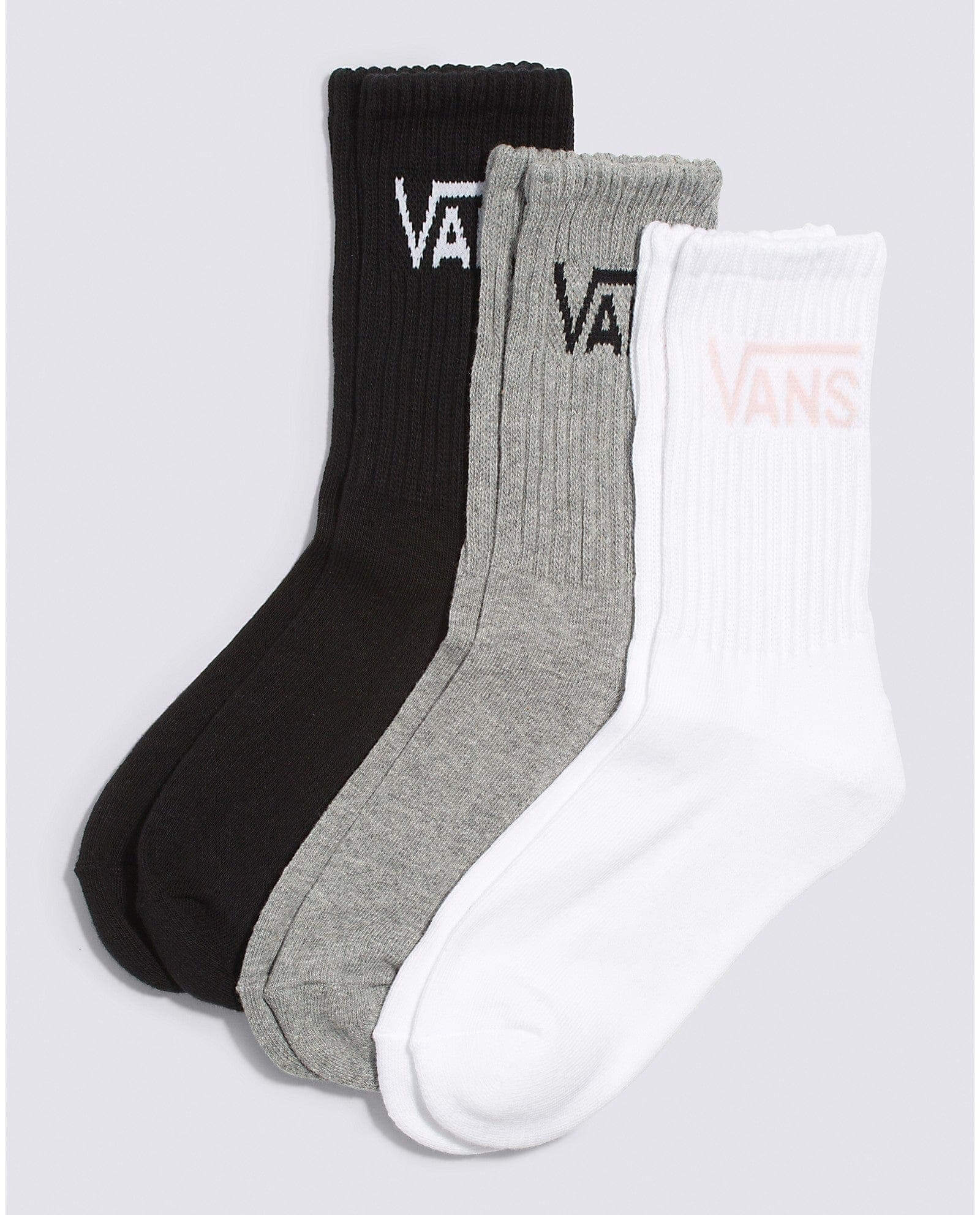 VANS Apparel & Accessories black/heather grey/white Vans Classic Crew 3 pack