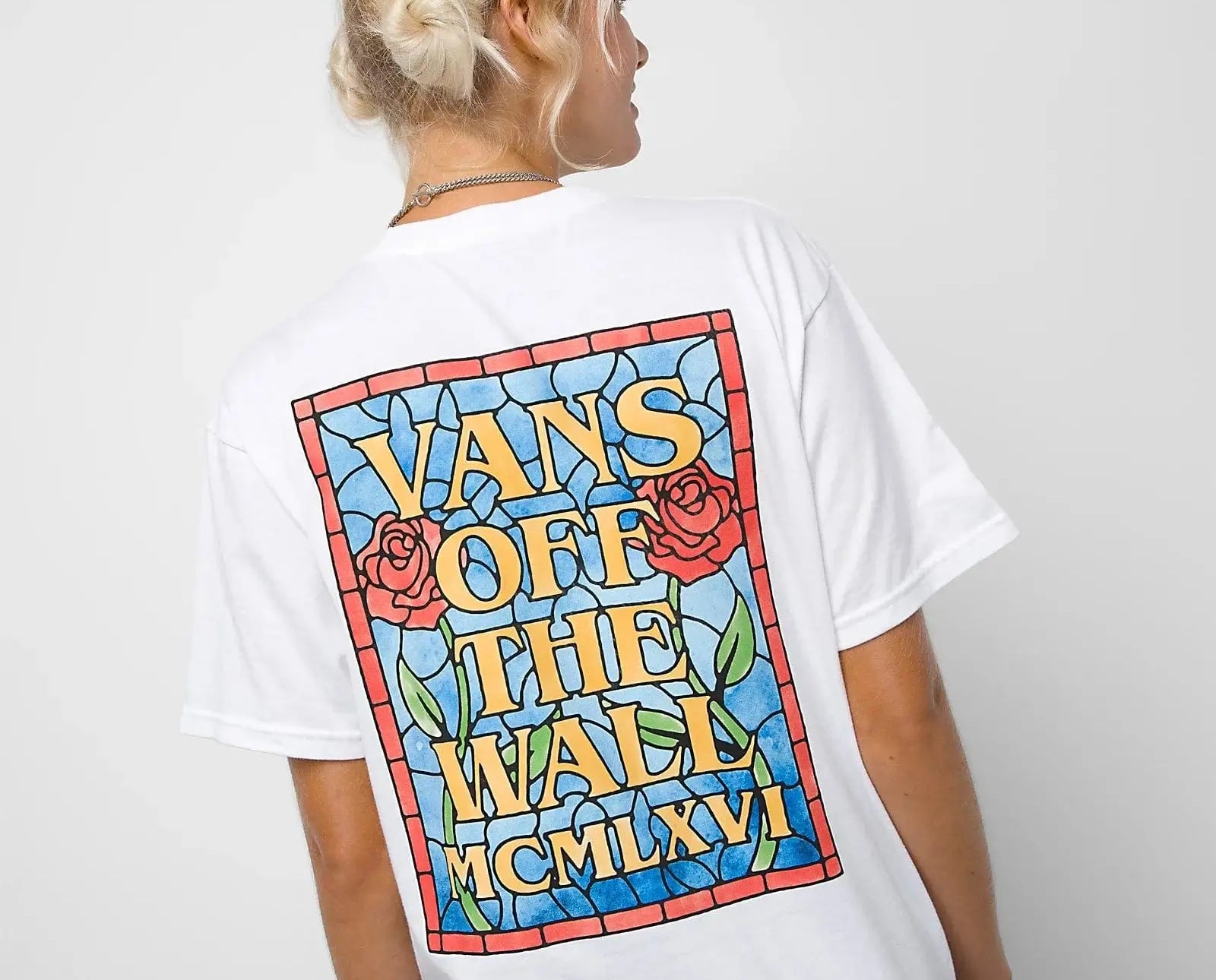 VANS Apparel & Accessories Large Vans Off The Wall Stain Glass T-Shirt
