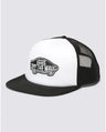 VANS Hats Vans Off the Wall Classic Patch Trucker Hat White Black