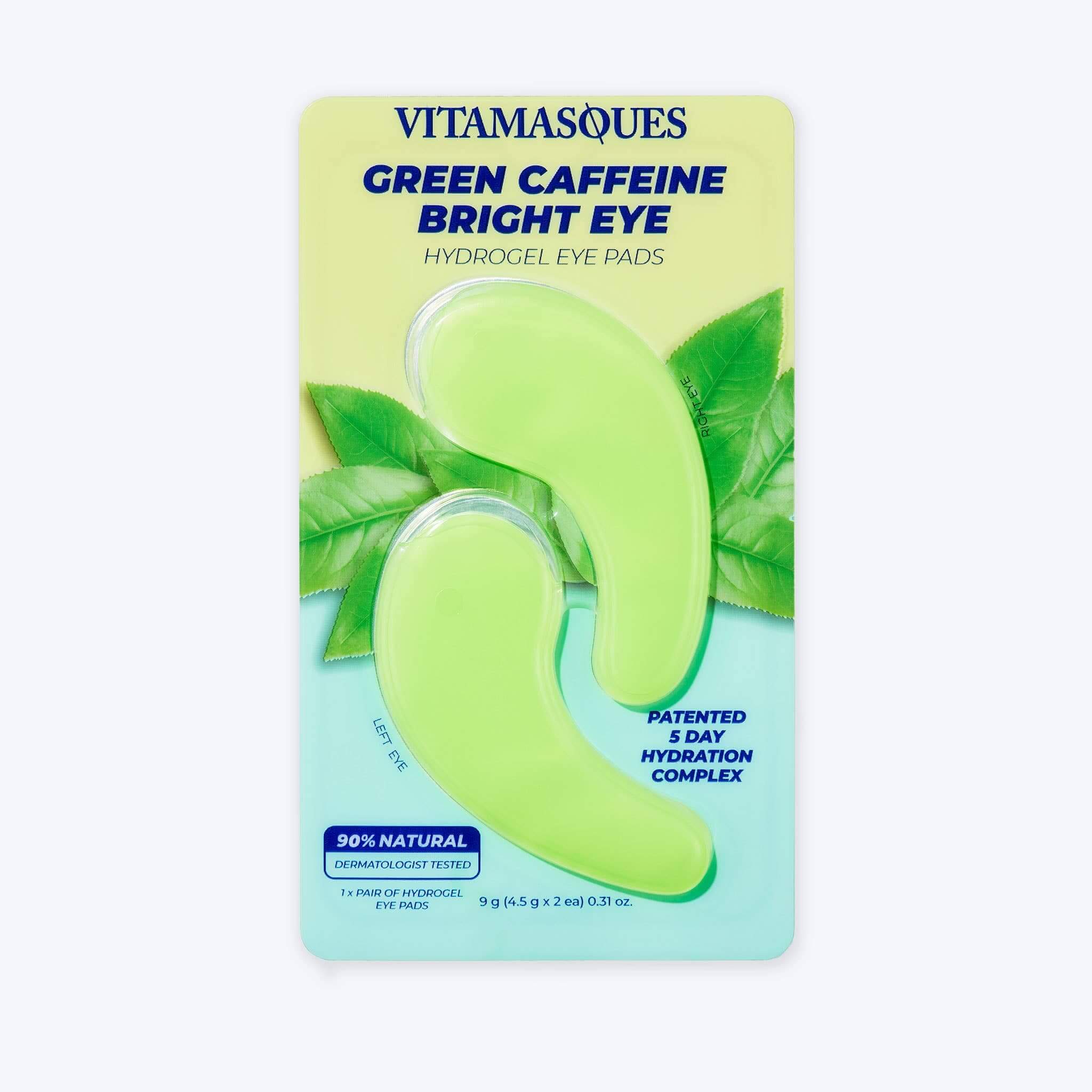 Vitamasques Bright Eye Green Caffeine Hydrogel Eye Pads