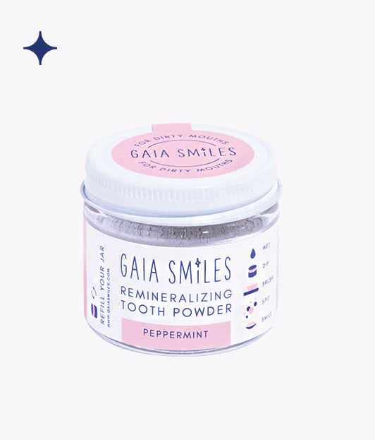 Gaia Smiles tooth powder Gaia Smiles, Peppermint Remineralizing Tooth Powder, Kelowna BC