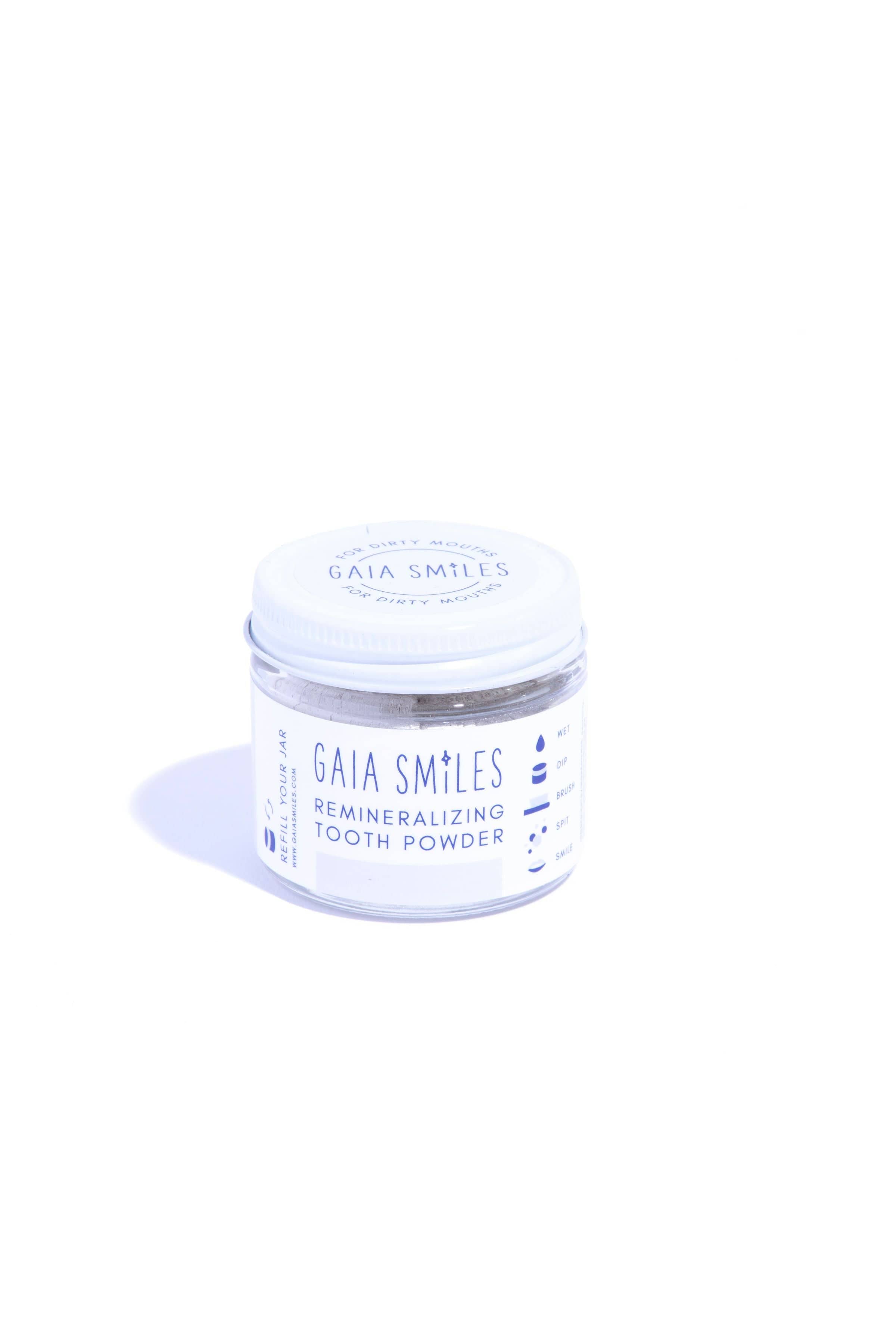 Gaia Smiles Tooth Powder Gaia Smiles,  Remineralizing Tooth Powder Wintergreen, made in Kelowna BC