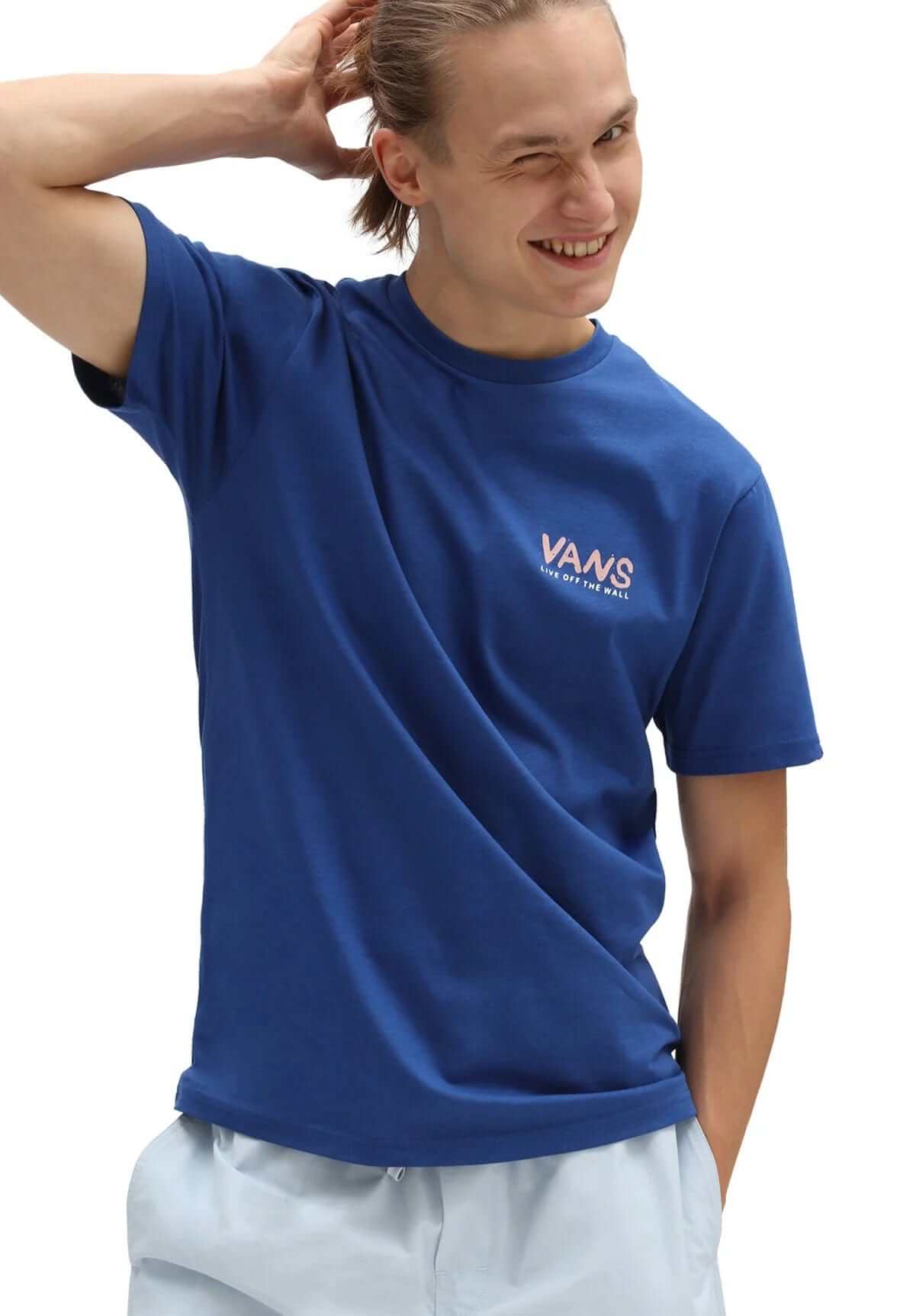 VANS Apparel & Accessories VANS "Off The Wall", 66 Palms T-Shirt, Blue
